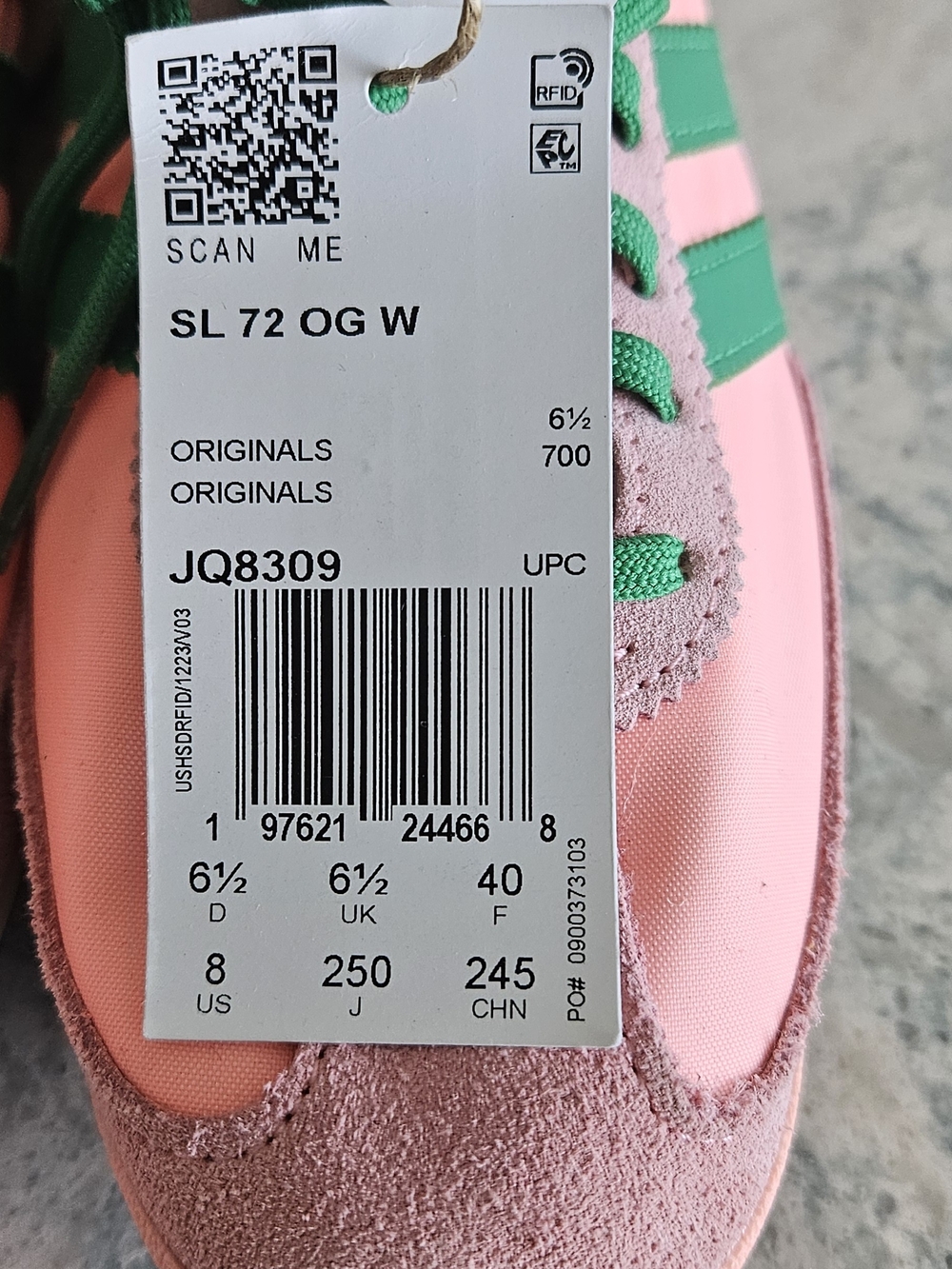adidas Pink & Green Women’s Retro SL 72 Sneakers - Picture 3 of 4